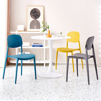 Chaise ergonomique la plus vendue, chaises de salle à manger, meubles de chambre, chaises empilables en plastique robuste, chaise Candy entièrement en plastique