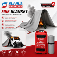Couverture anti-feu pour batterie au lithium pour la sécurité des trottinettes électriques, en fibre de verre enduite de silicone, pour l'encadrement de la fumée et des flammes, approvisionnement en gros