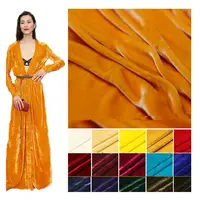 Multicolor Pure Silk Velvet Fabric
