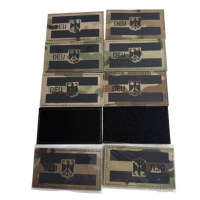Gros personnalisé drapeau allemand Patch réfléchissant IR Camo bras Badge avec coeur Alphabet fleur forme sergé tissu crochet boucle attache