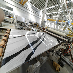 Pierre de dalle de quartz calacatta panda blanc artificiel pour l'utilisation de comptoir de fond de décoration de cuisine - Product Image 2