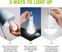 Bombilla colgante portátil para acampada, luz led recargable de 27 B22 800mA 7W 9W 12W 15W