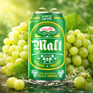 เบียร์ไม่มีแอลกอฮอล์รุ่นใหม่ MALT 330 มล. รสองุ่นผสมคาร์บอเนต บรรจุกล่องหรือขวดพลาสติก หรือแบบไม่มีแอลกอฮอล์ รับผลิตแบบ OEM/ODM ขั้นต่ำในการสั่งซื้อน้อย - Product Image 2