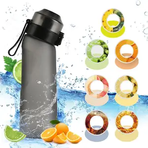 2023 BPA Free Fruit Fragrance Sports Drinking Water Bottle Fruit Flavor Water Air Scented with Flavor pod Cups