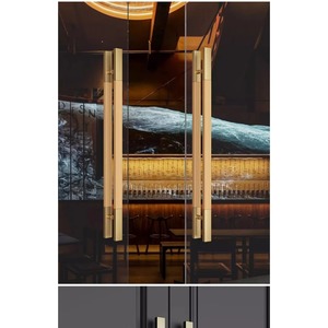 Manija de <span class=keywords><strong>puerta</strong></span> principal de acero inoxidable multicolor tradicional, de venta directa de fábrica, herrajes de alta resistencia para puertas de vidrio, madera y bar. - Product Image 5