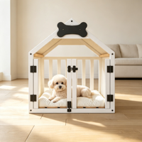Nouvelle conception, maison pour animaux de compagnie en bois massif, moderne, luxueuse, imperméable, pour intérieur, lit pour chien, nid pour chat, meubles, caractéristique durable, motif imprimé