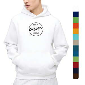 Sweat à capuche pour homme brodé sur mesure, vente en gros, haute qualité, 360 GSM, 100% coton, tissu bouclé français, coupe classique, sweat à capuche graphique pour homme - Product Image 1