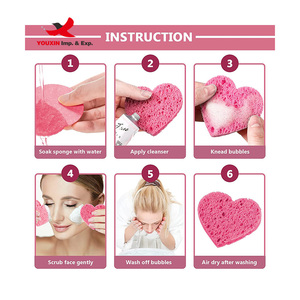 Esponjas Faciales en Forma de Corazón, Paquete de 60 Piezas, Esponja de Limpieza Facial y de Maquillaje, Precio Bajo, Gran Venta - Product Image 6