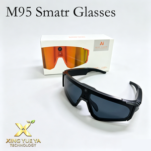 Lunettes de cyclisme intelligentes M95 avec caméra HD 8MP, traduction IA, appels Bluetooth, enregistrement vidéo 1080P, anti-tremblement, pour la conduite en extérieur et le sport - Product Image 5
