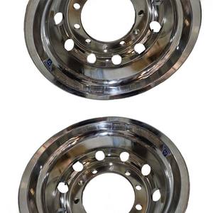 トラック・バス用 22.5X8.25 アルコア製 7穴 カスタムポリッシュ仕上げ 特殊エアホール付き 新品 鍛造アルミ合金ホイール - Product Image 5