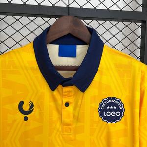 Camiseta de fútbol retro barata China al por mayor camiseta de fútbol de estilo antiguo transpirable 100% poliéster Anti-UV aceptar diseño libre personalizado - Product Image 4