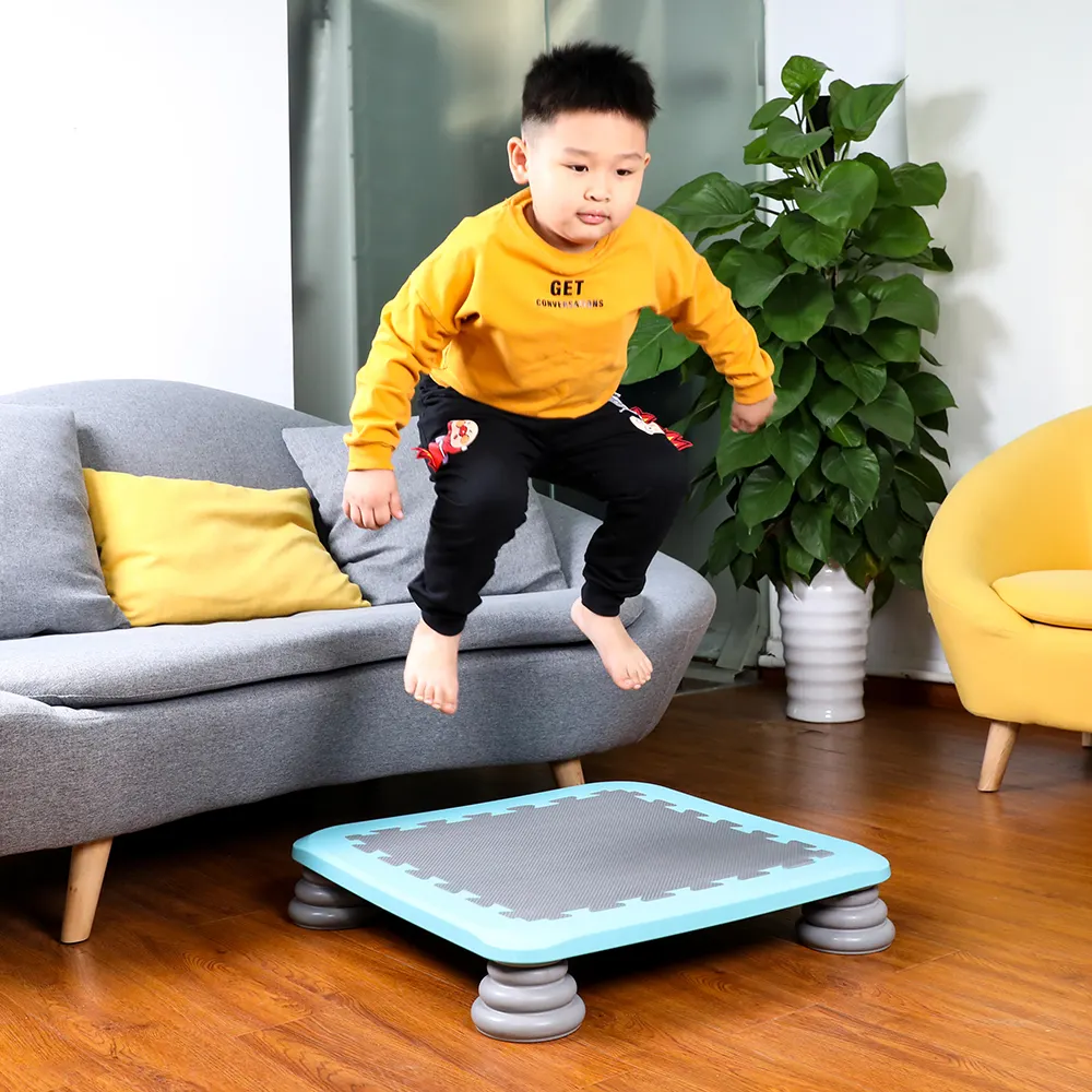 Indoor Small Trampoline Jumping Bouncing Bed Fitness Sports Toys Sensory Integration Kids Trampoline Bed