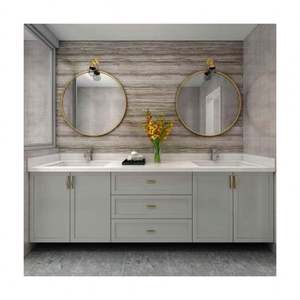 Luxury Two Sets Sinks and Faucets Large Bathroom Vanity Set with Separate <b>Mirror</b> - Product Image 1