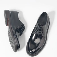 Nouveautés : Chaussures plates en cuir véritable noires, polyvalentes, à lacets, pour affaires, trajets quotidiens, formelles et mariages