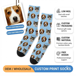 <span class=keywords><strong>Chaussettes</strong></span> personnalisées JINGOU avec impression <span class=keywords><strong>photo</strong></span> de votre animal de compagnie, <span class=keywords><strong>chaussettes</strong></span> OEM avec image de chien ou de <span class=keywords><strong>chat</strong></span>, design par sublimation, créez vos propres <span class=keywords><strong>chaussettes</strong></span>, <span class=keywords><strong>chaussettes</strong></span> amusantes et originales, cadeau original - Product Image 1