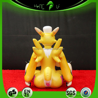 Jouet gonflable Renamon en forme de renard jaune pour fille, figurine de renard gonflable pour adulte, durable
