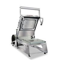 Nieuwe model handmatige heatseal machine voor tray lunchboxen, voedselblikken, bekers en papiermaterialen verpakkingen - tafelmodel voedselverzegelaar