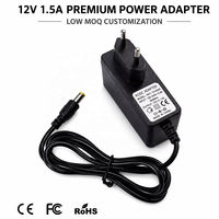 Adaptateur secteur 12V 1.5A 18W avec prise EU, alimentation à découpage pour caméra de vidéosurveillance, routeur, bande LED, prise en charge OEM ODM, logo personnalisé