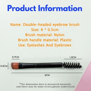 Brocha para teñir cejas en ángulo doble personalizada brocha para cejas doble cabeza con etiqueta privada brocha de maquillaje individual - Product Image 3
