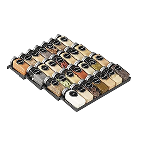 Seasoning <b>Storage</b> Shelf 4 Layers Seasoning Organizer Drawer Metal <b>Kitchen</b> Spice <b>Storage</b> Tray - Product Image 4