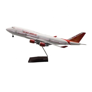 ของขวัญส่งเสริมการขายราคาขายส่ง โมเดลเครื่องบิน <span class=keywords><strong>B747</strong></span> Air India ขนาด 1:150 ยาว 47 ซม. ทำจากเรซิ่น พร้อมล้อ - Product Image 4