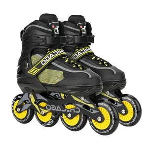 Aisamstar批发定制直排轮滑溜冰鞋新款可调袖带扣脚踝直排轮滑