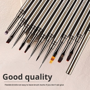 UV Nail Gel <b>Brush</b> Set <b>Round</b> Head Pen Nail Phototherapy Pen High Quality Nylon Hair Professional Nail Art Supplier - Product Image 1