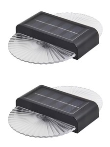 Solar Wall <b>Light</b> LED Outdoor Warm White <b>Light</b> IP65 Waterproof Touch Control Garden Wall <b>Sconce</b> - Product Image 4