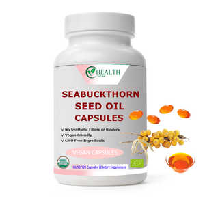 Duindoorn Zaadolie Capsule 100% Pure Seabuckthorn Zaadolie Koude Pressedjojoba Amandel Voor Huid Haarverzorging Massage Etherische Olie - Product Image 1