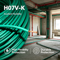 Fil souple en PVC certifié CE BVR / H07V-K 1,5~16mm² en cuivre toronné pour usage électrique et mise à la terre