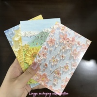 Tarjeta de Felicitación de Papel Artístico con Relieve de Lujo Personalizada con Estampado en Lámina para Regalo Corporativo