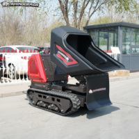 Mini-dumper entièrement hydraulique Rhinoceros/XINIU, godet à benne basculante rotatif sur chenilles, buggy à boue rotatif KS2700