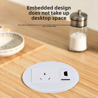 Prise murale encastrée avec USB Type-C pour bureau, charge rapide PD 65W, échantillon OEM, commande en gros