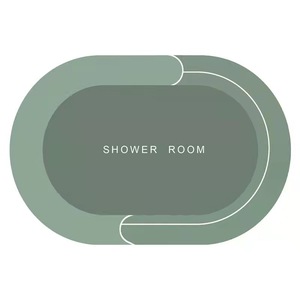 Alfombra de baño ovalada de tierra de diatomeas suave, antideslizante, de secado rápido y absorbente para baño, dormitorio y sala de estar. - Product Image 2