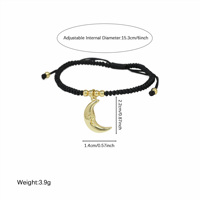 Bracelet tendance pour couples, soleil et lune, bracelet à cordon, plaqué or 18 carats, bracelet à breloque magnétique, cadeau de la Saint-Valentin pour les amoureux