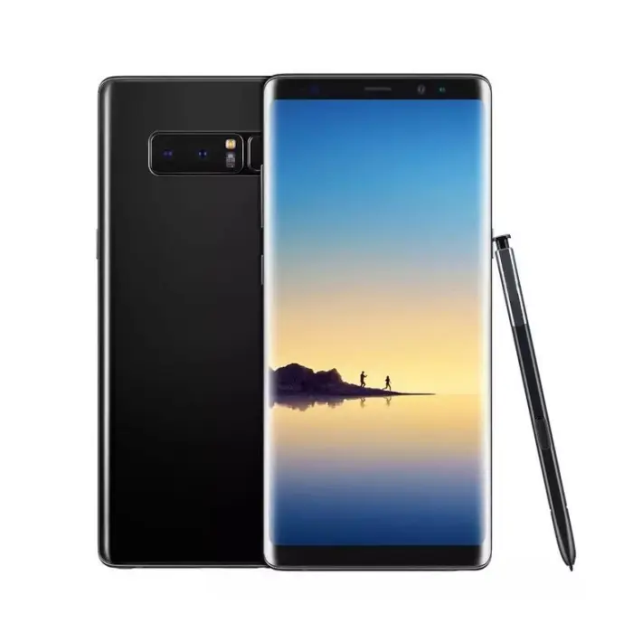 Teléfono móvil usado de alto valor para Samsung Galaxy note 9, desbloqueo de huella dactilar frontal inteligente con bolígrafo