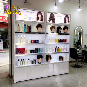<span class=keywords><strong>Vitrine</strong></span> de présentation personnalisée à <span class=keywords><strong>LED</strong></span>, écologique, <span class=keywords><strong>pour</strong></span> salon de beauté, centre commercial, présentoir moderne <span class=keywords><strong>pour</strong></span> perruques et produits de coiffure - Product Image 1