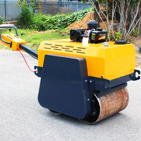 Compacteur vibrant portatif hydraulique à double roue en acier de 3 tonnes, à roue unique, diesel, pour tranchées, pelouses et petites routes