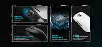 Souris de jeu VXE Dragonfly R1 SE+ Tri-Mode, capteur PAW3395, 26000 DPI, ultra-légère, 2.4G, rechargeable par USB-C