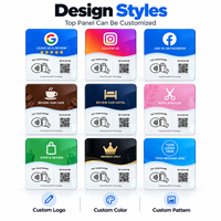Carte intelligente NFC personnalisée multilingue pour avis Google, autocollant de table résistant pour entreprises locales, pour stimuler les avis, stock en gros