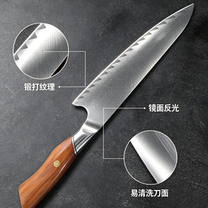 Couteau de chef en acier Damas 34,2 cm, couteau de cuisine forgé à la main, ensemble de couteaux tranchants - Product Image 3