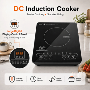 Cocina de Inducción de Cerámica a Batería, Control Táctil, Función de Temporizador, Cocina Eléctrica Multifuncional - Product Image 4