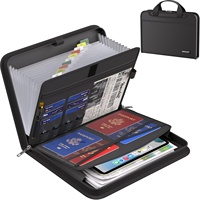 Carpeta de Archivos Expandible de 13 Capas, Resistente al Fuego y al Agua, Bolsa de Almacenamiento Portátil Tipo Acordeón, Bolsa Multifuncional de Gran Capacidad para Documentos