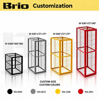 Brio 36"*48"*75" Casier de rangement modulaire en treillis métallique pour outils et équipements, avec cloisons de sécurité pour appartement