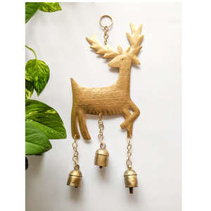 Mejor Precio, COLECCIÓN DE CALIDAD, Juego de 3 Campanas Metálicas Colgantes Hechas a Mano, Acabado Dorado, Decoración Navideña Moderna y Ecológica - Product Image 6