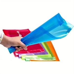 مغلفات الملفات البلاستيكية مع زر وسلسلة ربطة عنق بلاستيكية إغلاق المغلفات البلاستيكية - Product Image 4