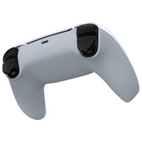Coque arrière personnalisée EXtremeRate Soft Touch Grip grise pour manette PS5