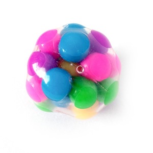 Pelota Antiestrés de TPR Blanca DNA, Pelota de Bolas Pegajosas, Pelota para Apretar, Juguete Promocional de 6CM - Product Image 4