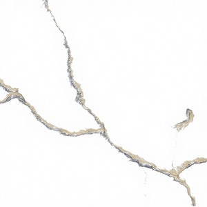 Lastra Grande in <span class=keywords><strong>Quarzo</strong></span> Calacatta Mono con Venature Dorate Runpin, per Pavimenti, Impermeabile, Resistente ai Graffi e alle Macchie, Prezzo all'Ingrosso per Progetti - Product Image 2