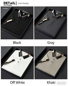 Camisetas de Golf Personalizadas de Alta Calidad para Hombre, Diseño Liso, Tejido de Poliéster/Algodón, Logotipo Bordado, Manga Corta - Product Image 2